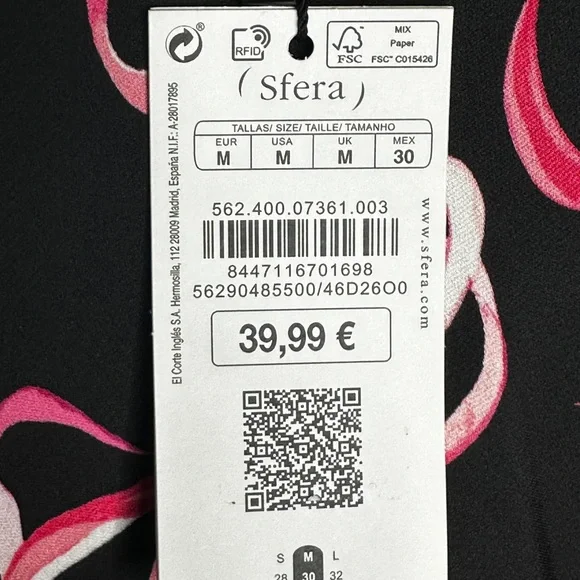 Sfera Collection Black and Pink Dress - Picture 9 of 9